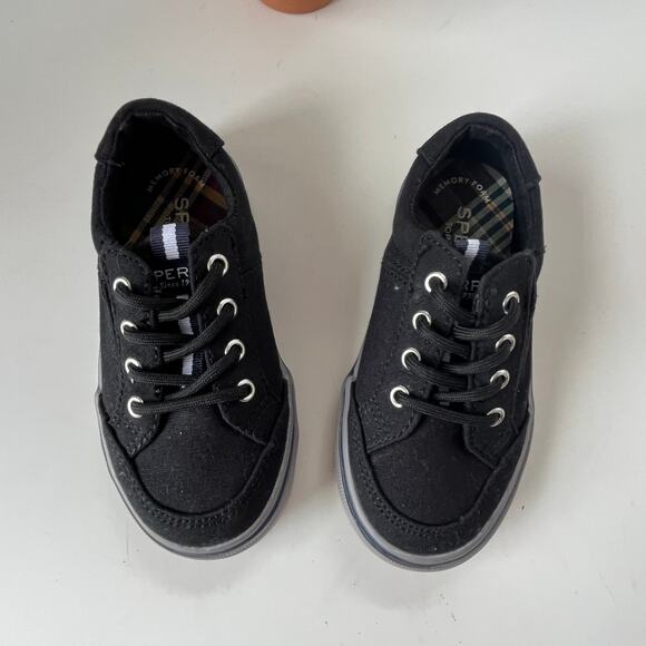 Sperry Trysail Jr Toddler Sneakers Shoes Size 8M Navy Blue Hook and Loop Slip On - Picture 4 of 13